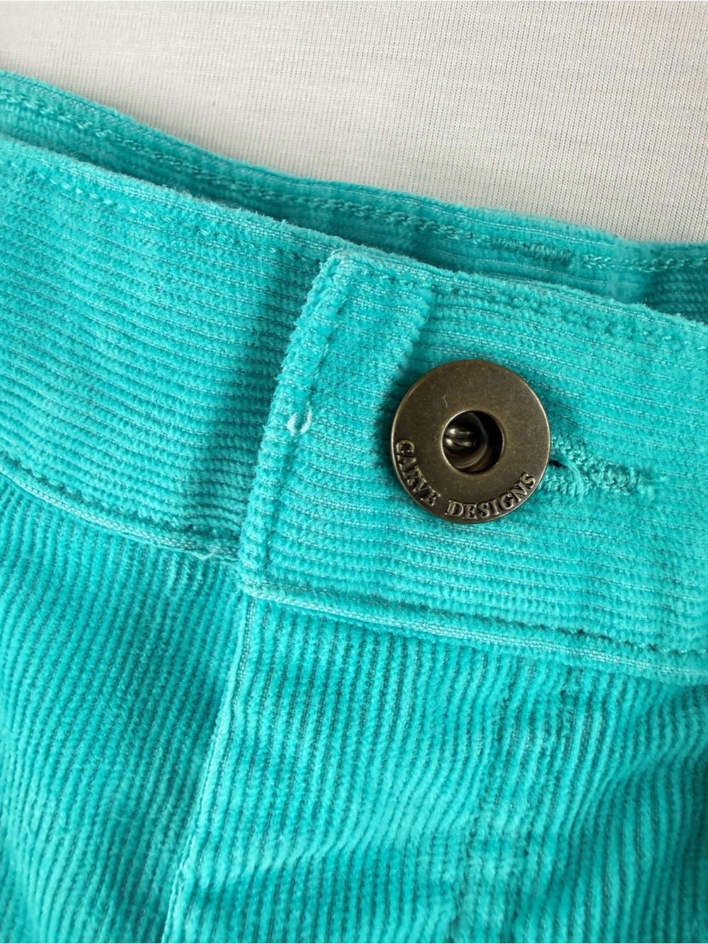 CARVE DESIGN Bright Turquoise Cotton Blend Corduroy Shorts - Picture 6 of 12